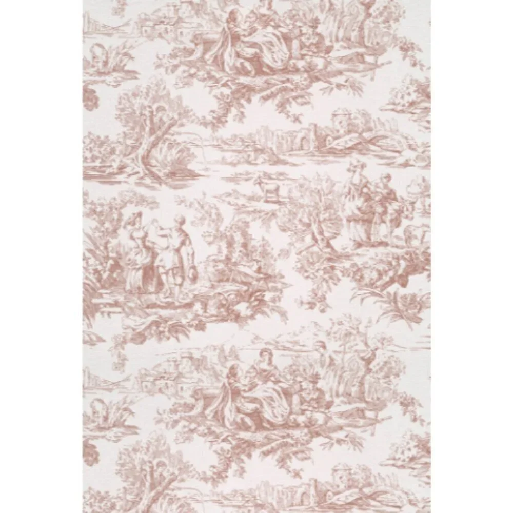 New Little Greene Paint & Paper Wallpaper Blush Lovers Toile Paste
